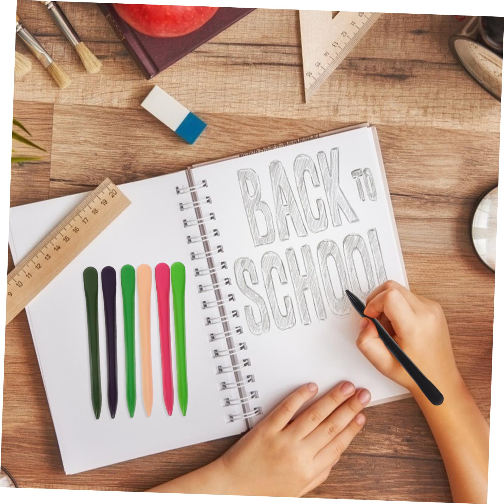 HOODANCOS Portable 36pcs Small Wax and Girls Coloring Crayon Set Durable Painting Accessory