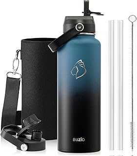 BUZIO Stainless Steel Water Bottle, 1180 ml Vacuum Insulated Water Bottl...