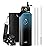 BUZIO Water Bottle with Straw Lid and Flex Cap, 40oz Double Vacuum Stainless Steel Water Flask, Cold for 48 Hrs Hot for 24 Hrs Simple Thermo Canteen Mug, Indigo Black