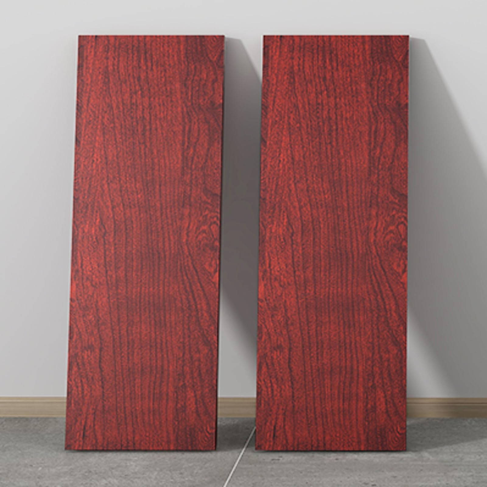 Samoprzylepne płytki podłogowe, Self Adhesive PVC Floor Tiles Wood Effect Multicolor 8-12x60cm(Red,8 * 60cm*20 pcs)
