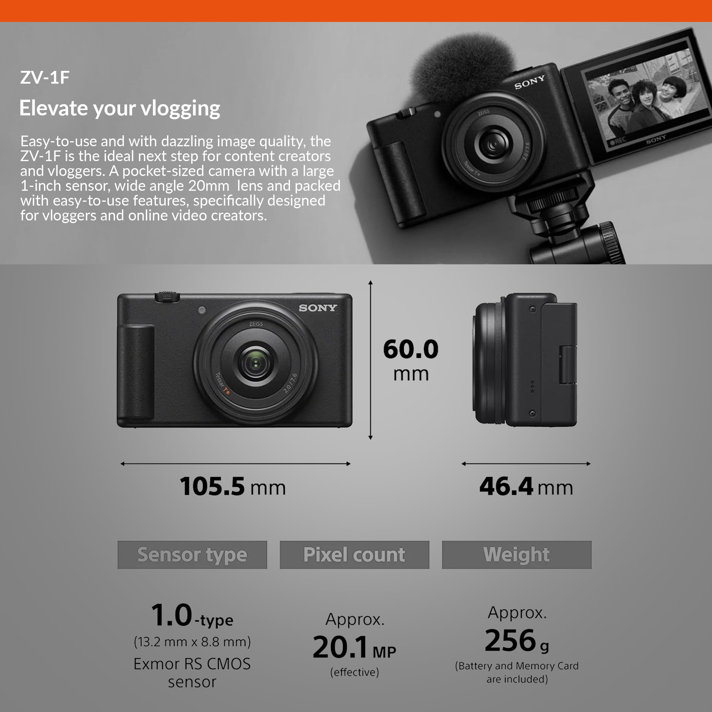 Amazon | ZV-1F Vlogカメラ ブラック Extreme 32GB SDカード付き