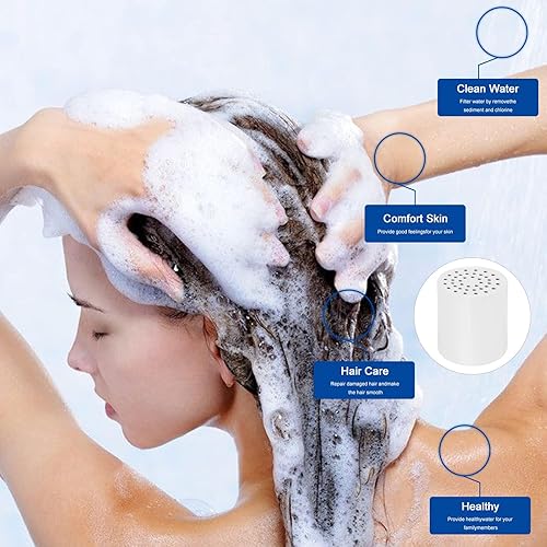 Miniatura 5 de NearMoon Cartucho de repuesto universal de 15 etapas de alto rendimiento con VC, reduce el agua dura, impurezas de metales pesados, mejora la piel y