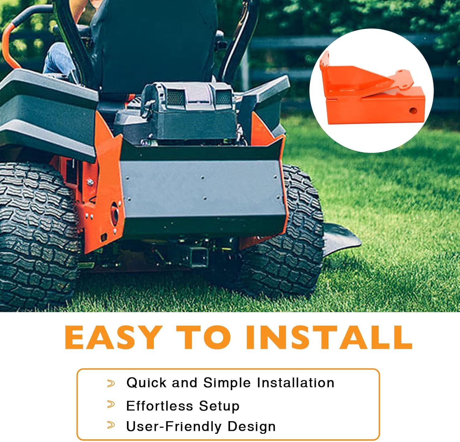 HQPASFY 093-1136-98 Hitch Kit 2" Hitch Receiver Compatible with Bad Boy, 2021 & Up Maverick - Orange