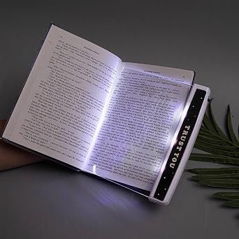 Flat Book Light Page Book Light for Reading at Night, Glow Board Light Full Page for Reading in Bed trust You
