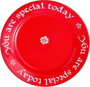 You Are Special Today Red Plate 10.6-Inch Ceramic Celebration Plate for Birthdays, Weddings, Anniversaries, Baby Showers, Graduations, Milestones, and Memorable Occasions
