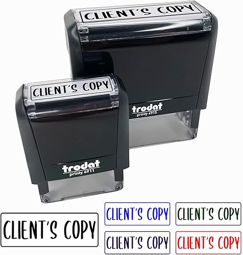 Clients Copy - Sello de tinta de goma autoentintable para oficina de negocios 1-12 pulgadas pequeño tinta verde lima