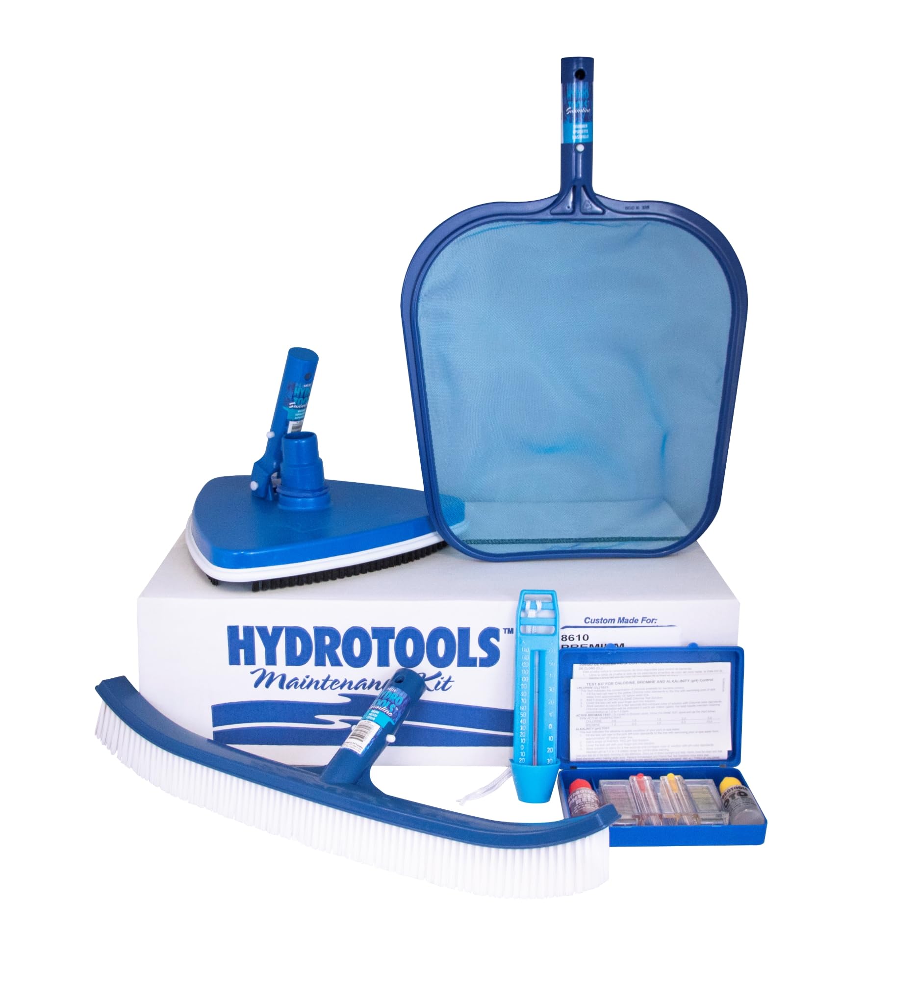 HydroTools Premium Swimming Pool Cleaning Maintenance Kit with Test Kit - 18