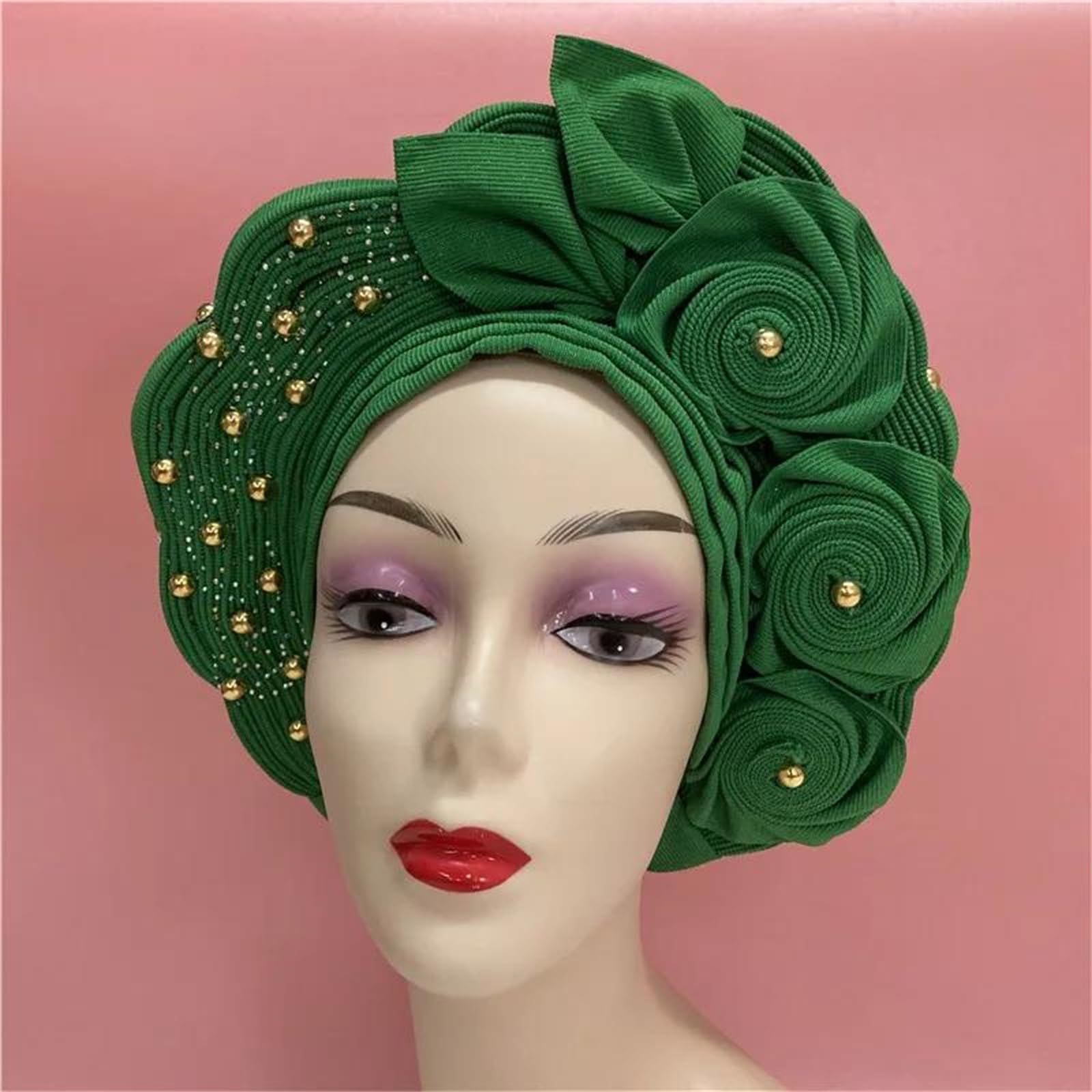 Turbante de boda para mujer, turbante africano, turbante africano, gorro de diadema para mujer nigeriana