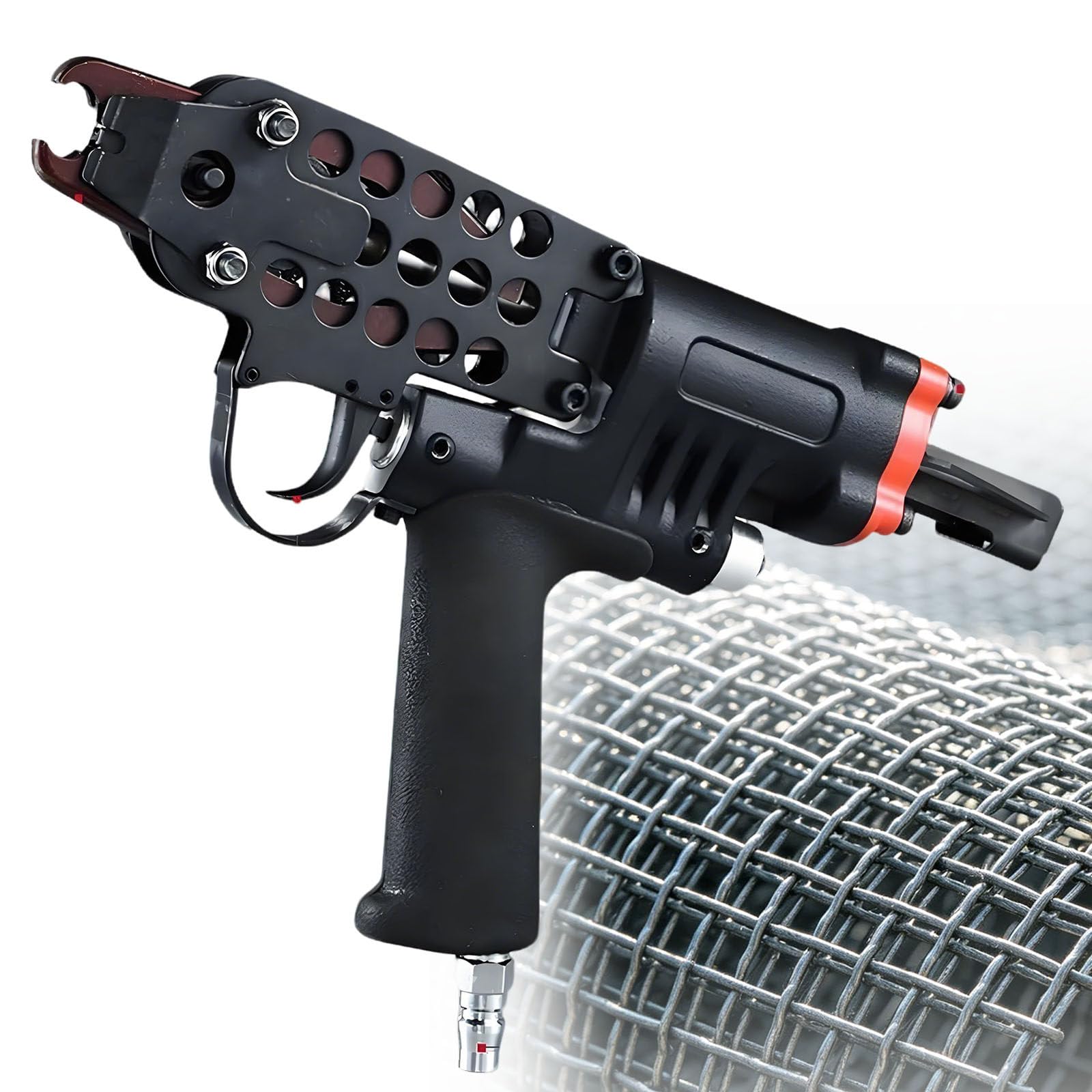 Ymnogjie Pneumatic C-Ring Nailer Tool,Air Nailing Gun for Chicken Coop,Efficient Birdcage Plier,Durable and Cost Effective SC7E