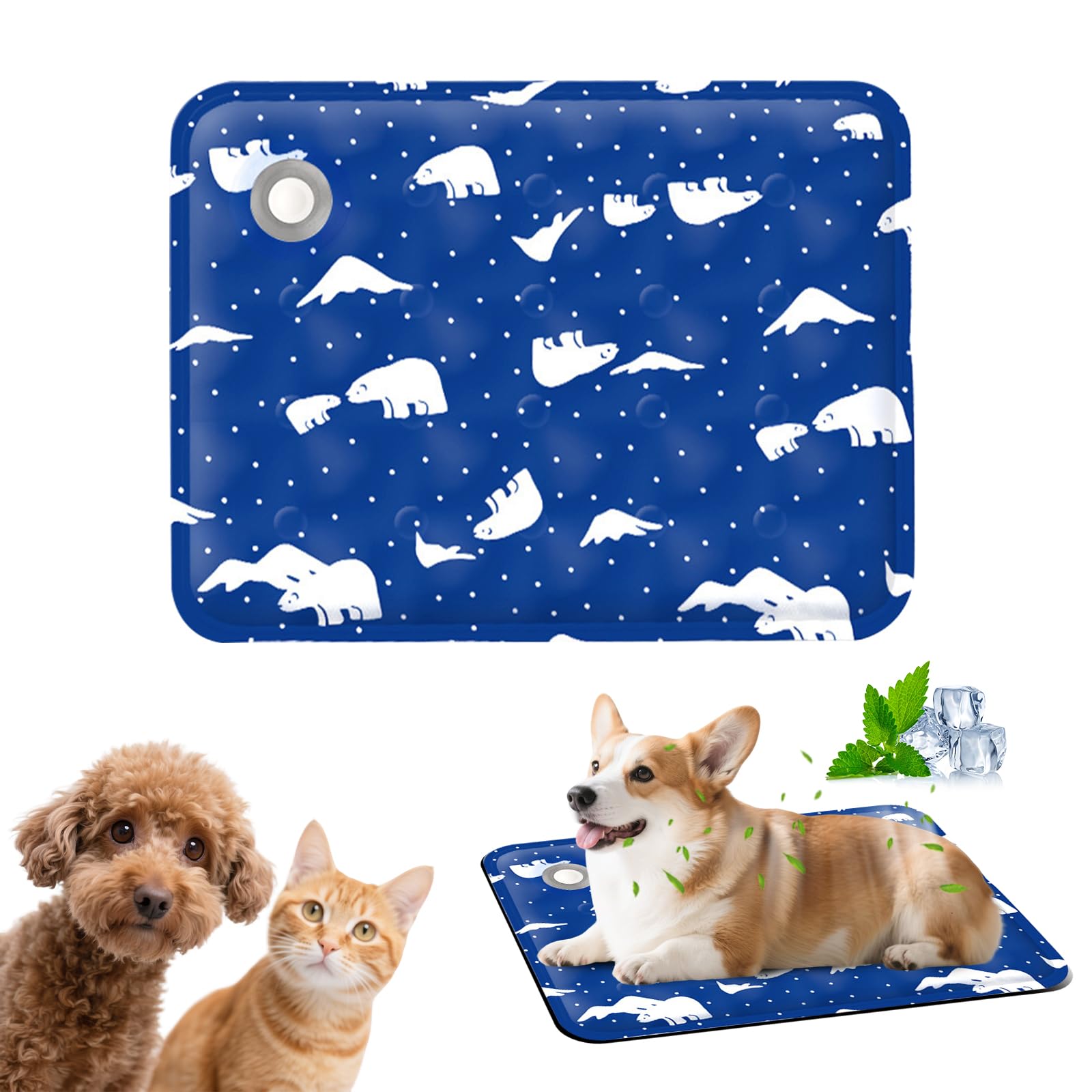PETCUTE Dog Cooling Mat,Durable Pet Cool Mat for Dogs and Cats,Non Toxic Gel Self Cooling Pad for Large Dogs,Scratch-Resistant,Waterproof & Easy Clean,Ideal for Home Travel or Outdoor M