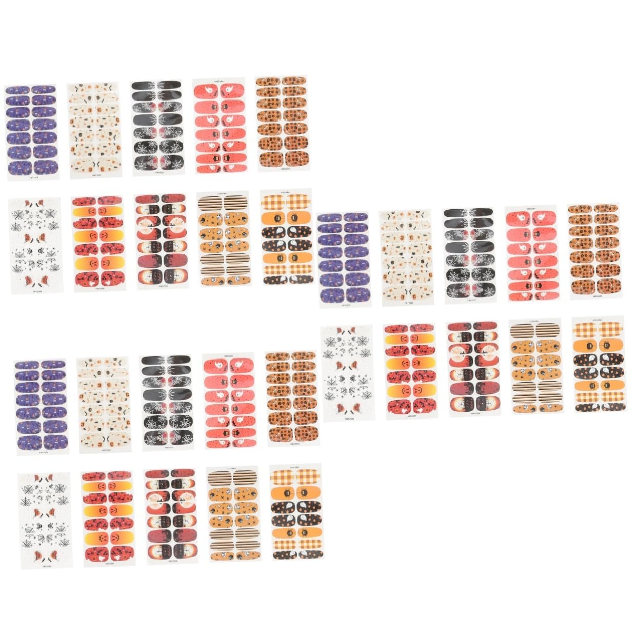 Healeved 30fogli Adesivi Per Unghie Halloween Stickers Per Nail Zucche Decorazioni Facili Applicare Per e Costumi