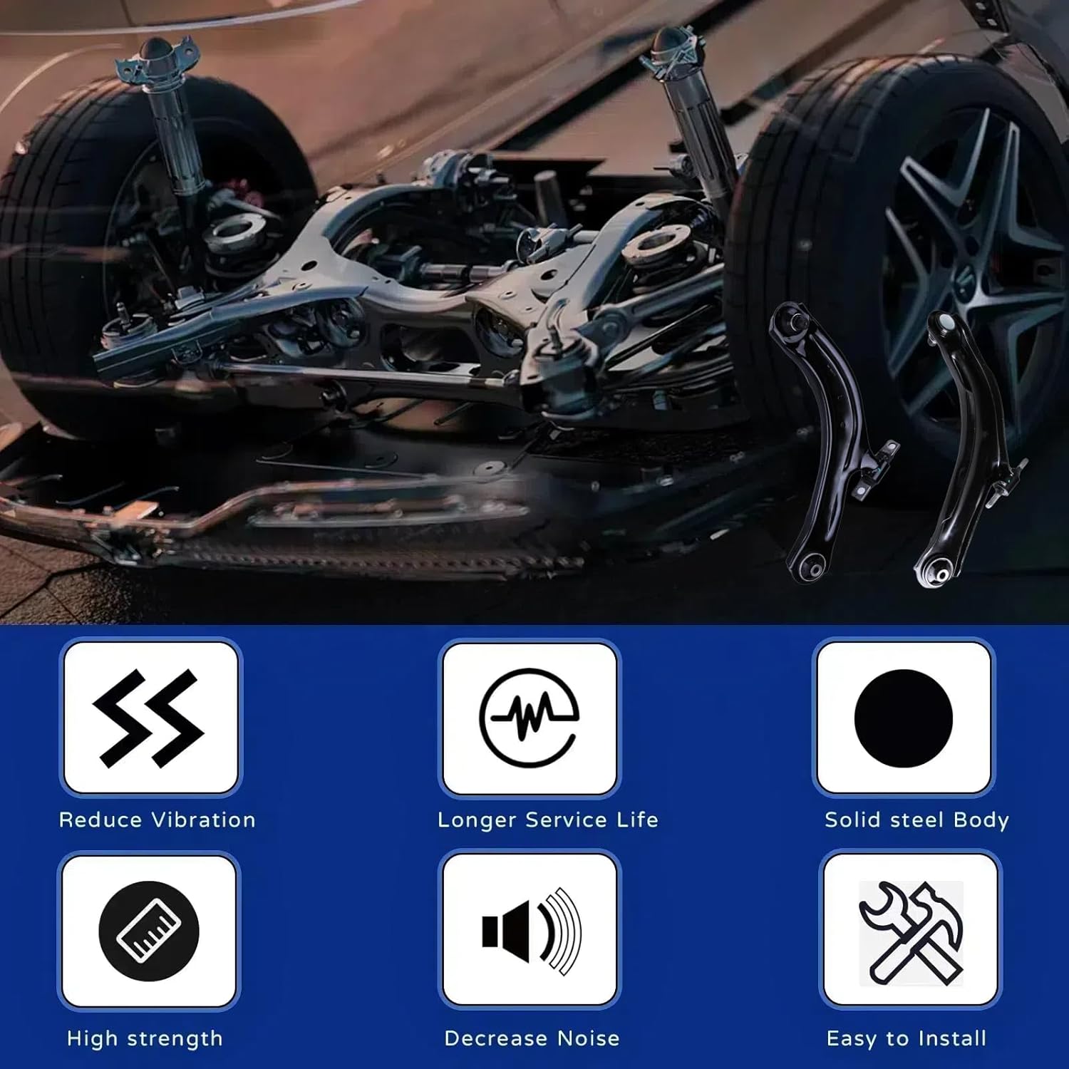 2pc K620373 K620374 Front Lower Control Arm And Ball Joint Assembly for Nissan Sentra 2007 2008 2009 2010 2011 2012, Lower Control Arm With Ball Joint