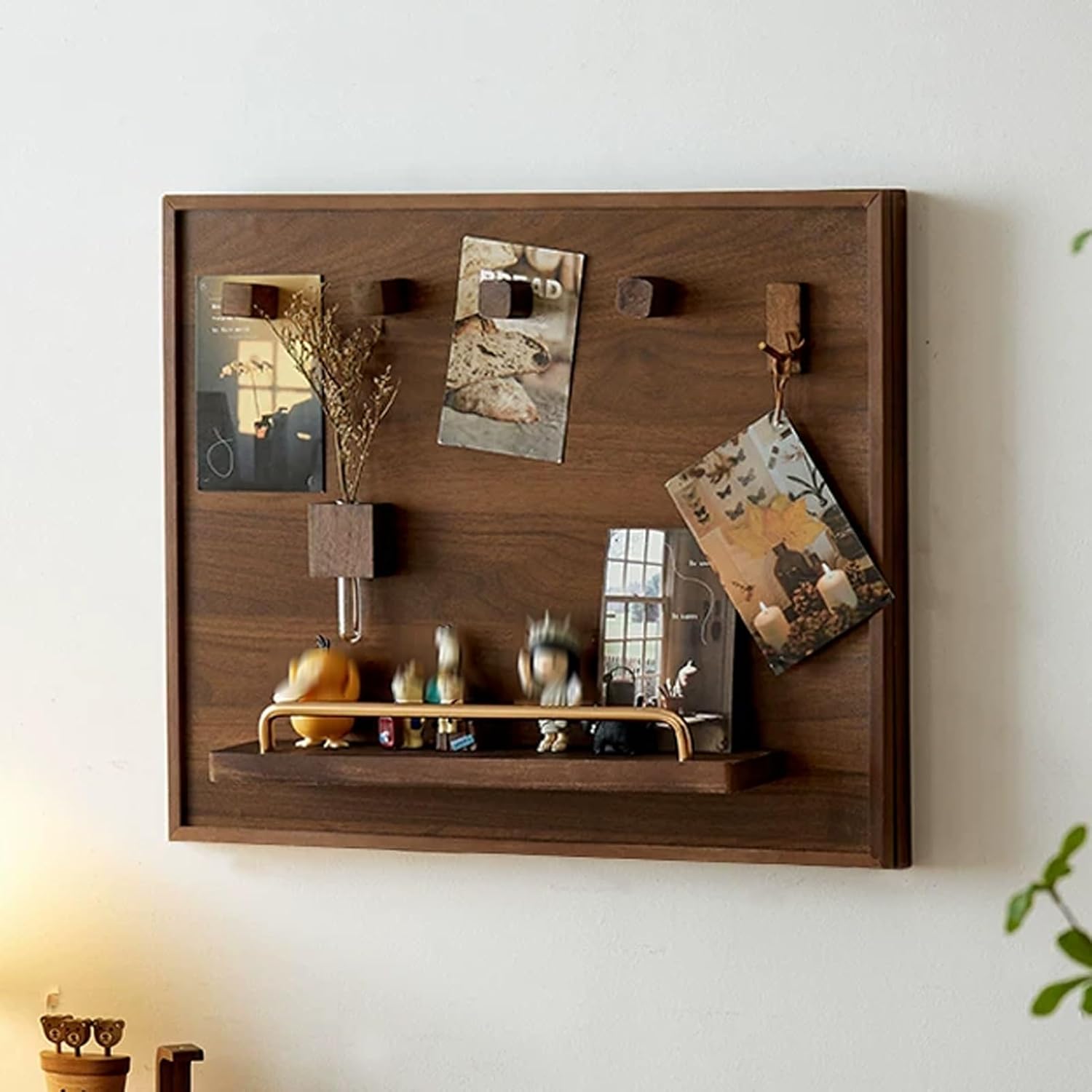 Solid Wood Breaker Box Decorative Cover with Shelf, Flip-Up Electrical Panel Cover Decorative, Fuse Box Cover Cabinet for Home Room Wall Decoration(Natural,15.7x11.8in/40x30cm)