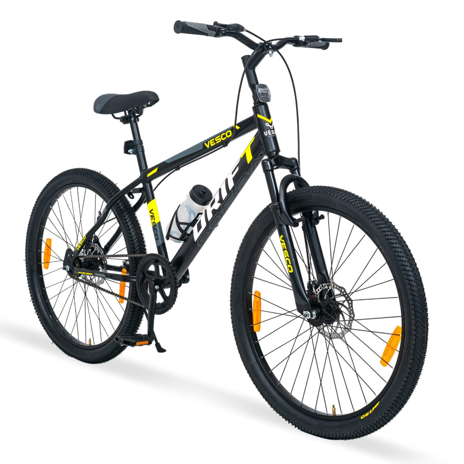 Vesco Drift 26 Inch 26T Single Speed Cycle-18 Frame, Semi Fitted Road 