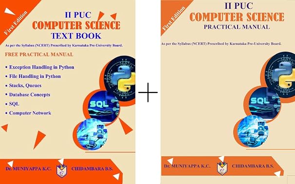 1st Puc Computer Science Textbook 2nd PUC - COMPUTER SCIENCE - Text Book + Practical Manual |Set Of 2 ...