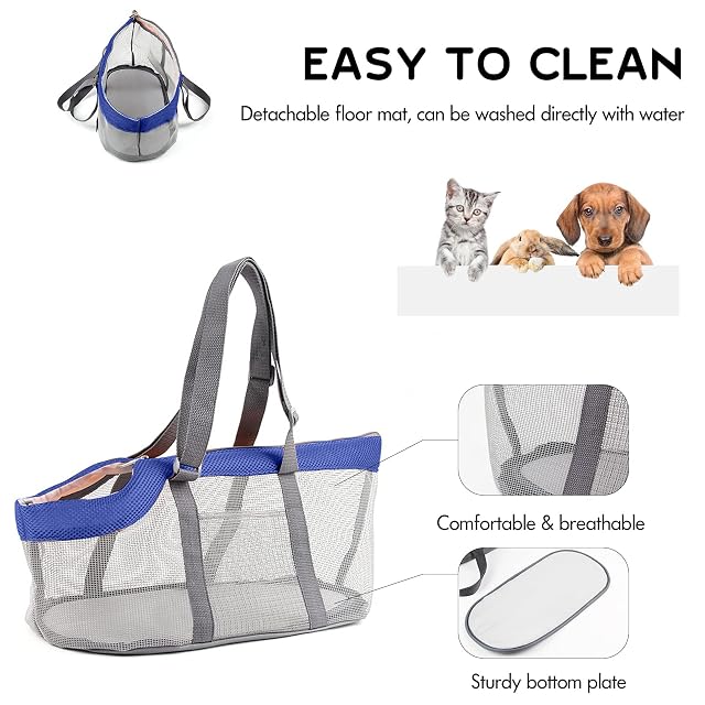 Foto 7 de 7 de PETCUTE Bolsa de Viaje para Mascotas,Bolsa de Transporte de Manos Libres para Perros,Bolsa de Hombro Plegable…