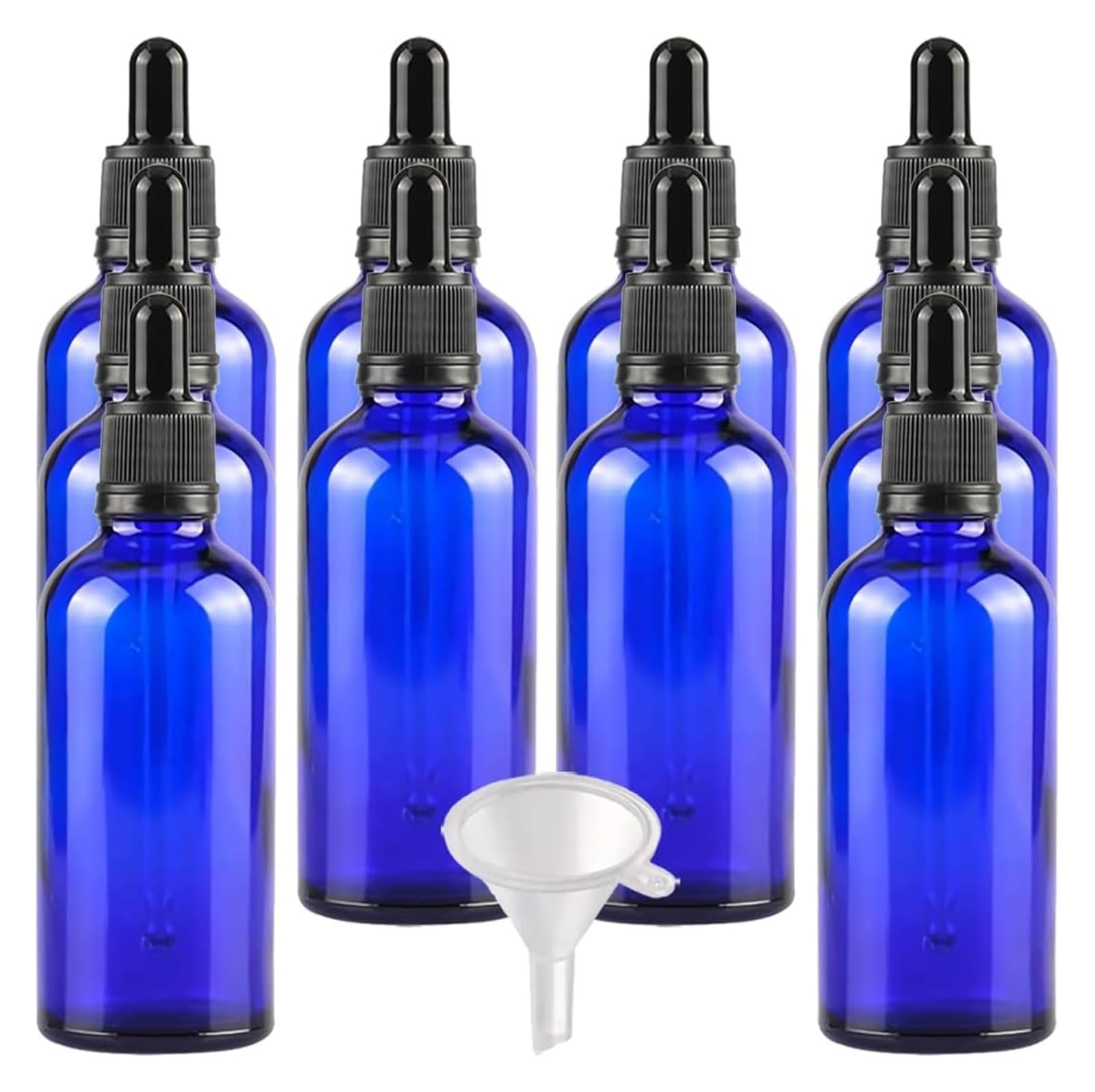 pipette dropper,dropper bottle,travel bottles, 12 Pack, Blue Glass Dropper Bottles with Glass Pipettes for Essential Oils Aromatherapy Cosmetics Elite(Blue,100ml)