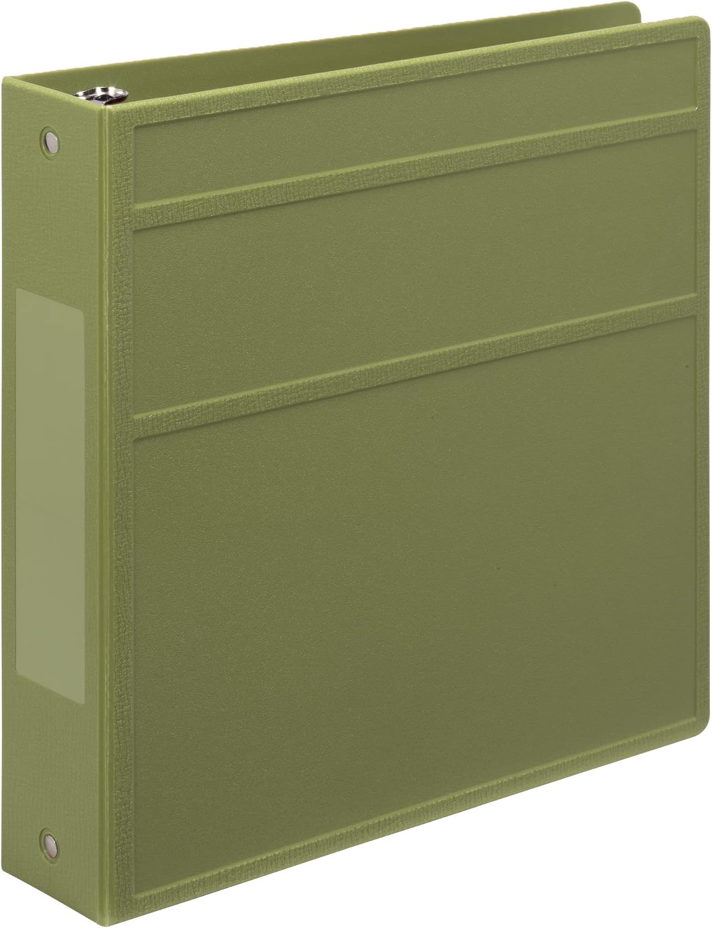 Carstens 2-Inch Heavy Duty 3-Ring Binder - Side Opening, Sage, Durable Plastic, Precision No-Gap Rings, Waterproof Covers, No Pockets, Holds 300 Letter-Sized Sheets, BPA-Free, Made in USA (5826-3R)
