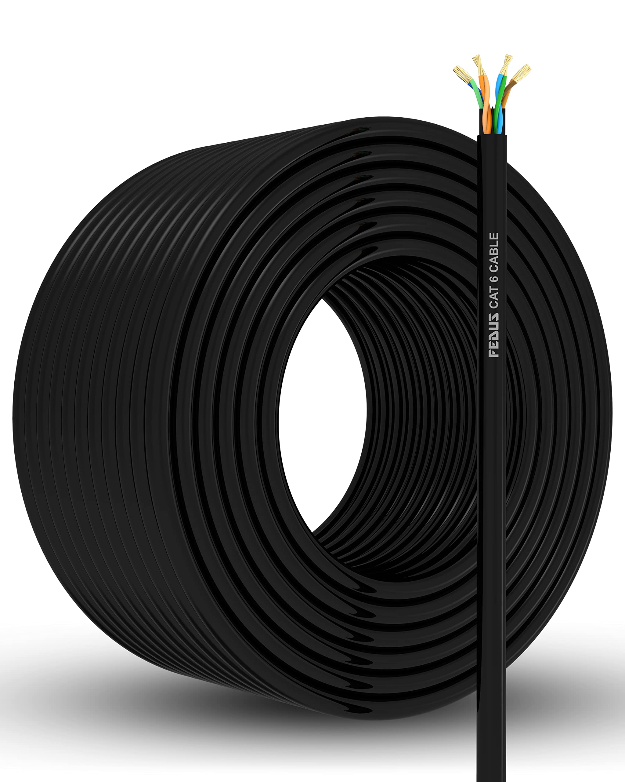 FEDUS 200 Meter Cat6 Heavy Duty Outdoor Cable Weatherproof/UV Resistant 10000mbps Ethernet Cable Suitable for Direct Burial Installations cat6 Ethernet Patch Cable LAN Cable Internet Network Cord (B0B5LJ8NVF) Amazon Price History, Amazon Price Tracker