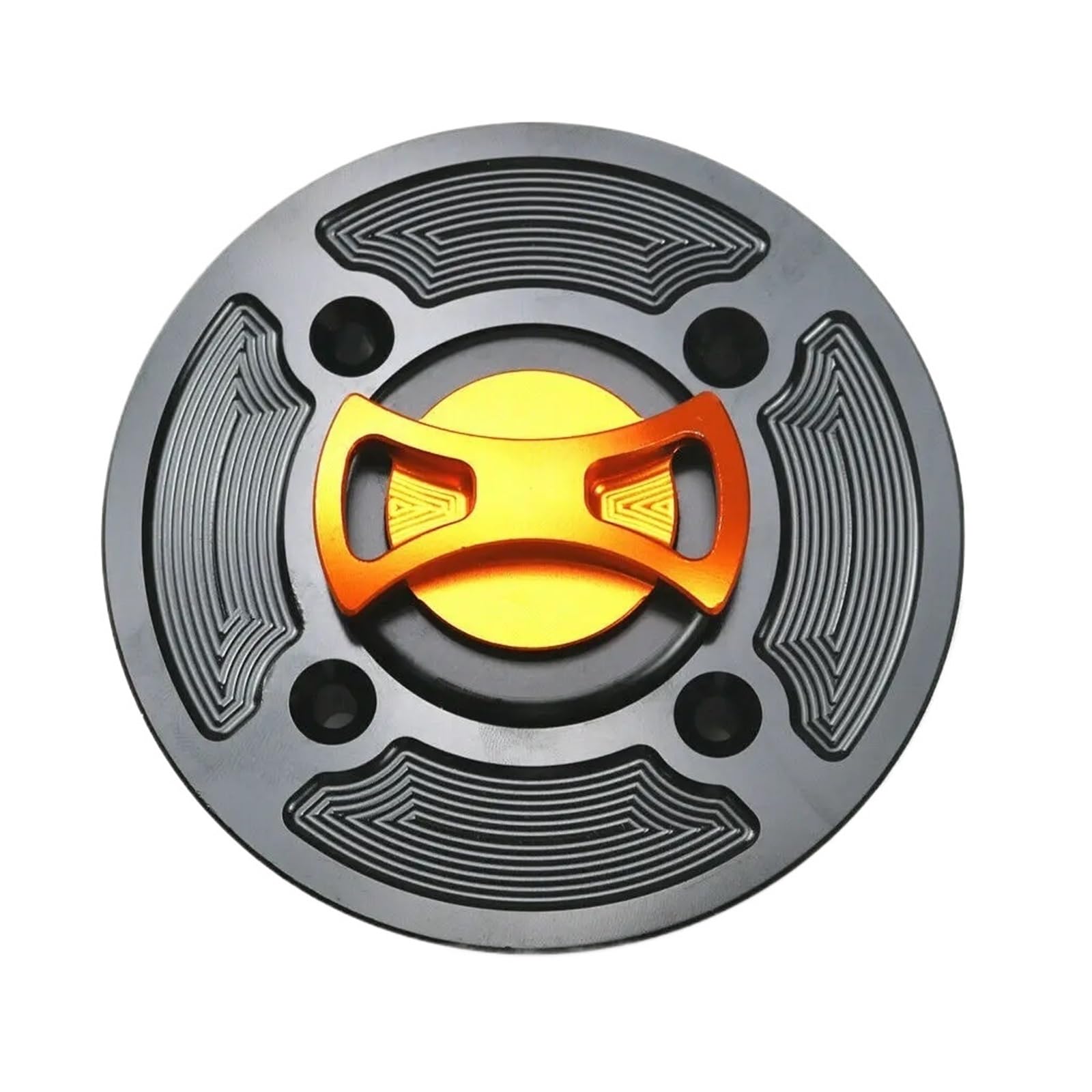 Bouchon de réservoir Aprilia RSV4 orange en alu CNC au design papillon