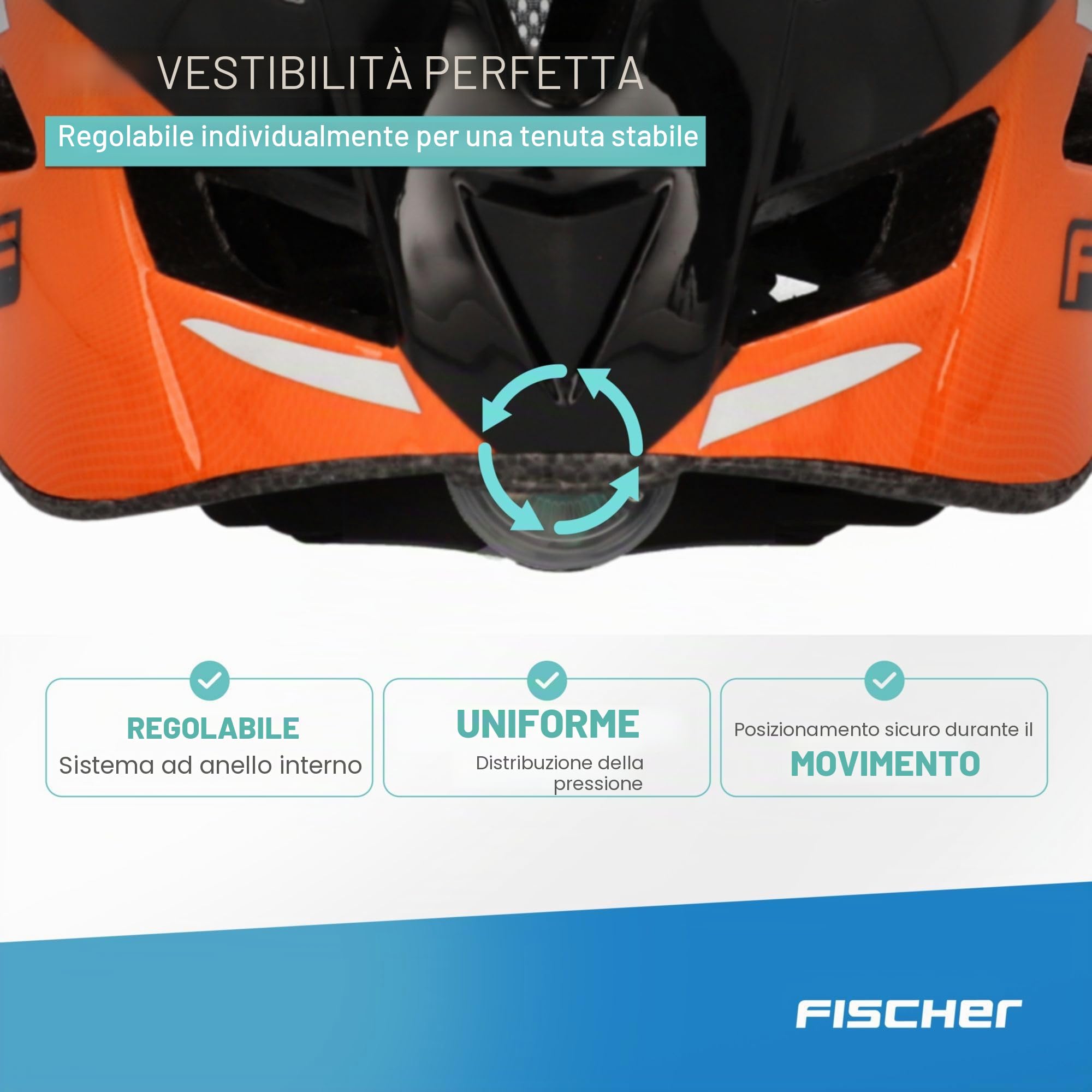 FISCHER adulti Urban Sport Casco da bicicletta, Orange, S/M