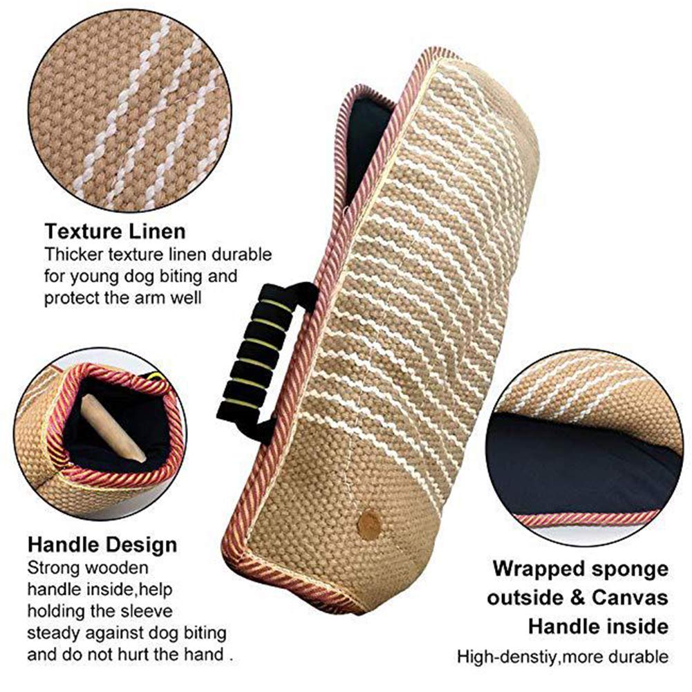 Equipement D'education De Chien Chiot Manche De Protection Manche Anti Morsure avec Baton Parure De Dressage,Jeunes Chiens Formation pour Chiot Berger Allemand Mordant Jouer