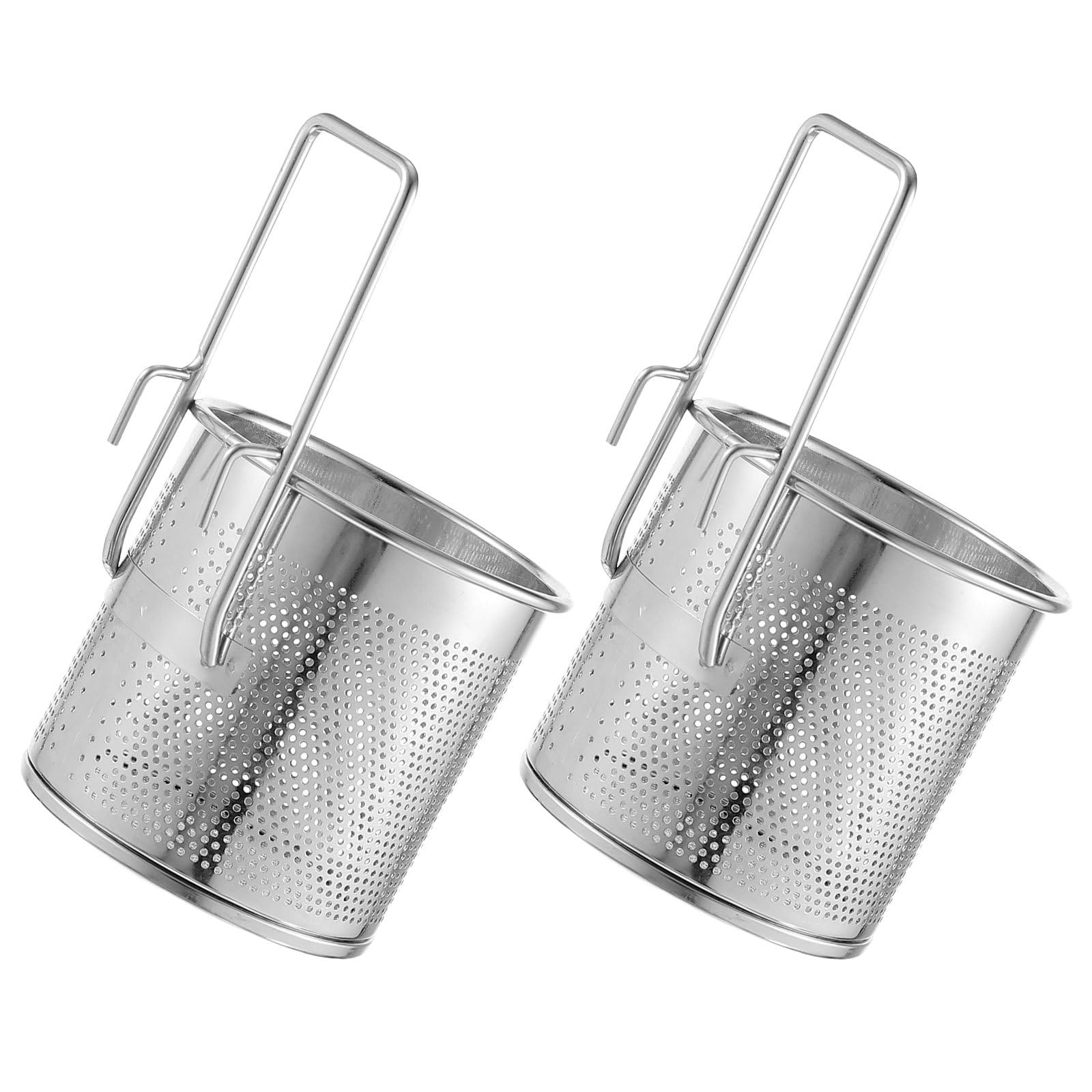 Cestello con Gancio Salvaspazio 2 Pezzi in Acciaio Inossidabile per Cottura Pasta e Noodles Filtro a Rete per Bollitura e Cucina