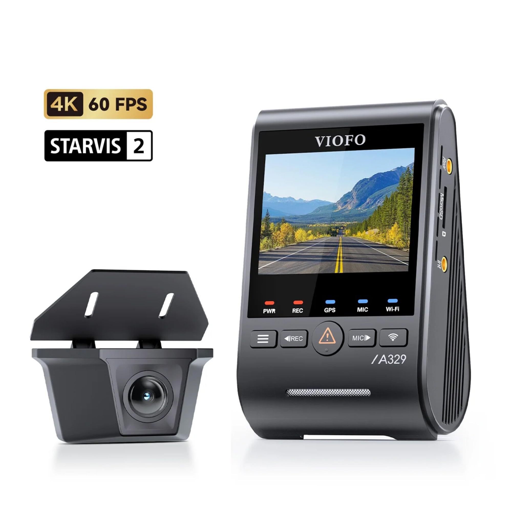 Viofo A329SW 2 Kameralı Ön+Arka Su Geçirmez 4K 60FPS+2K Sony…