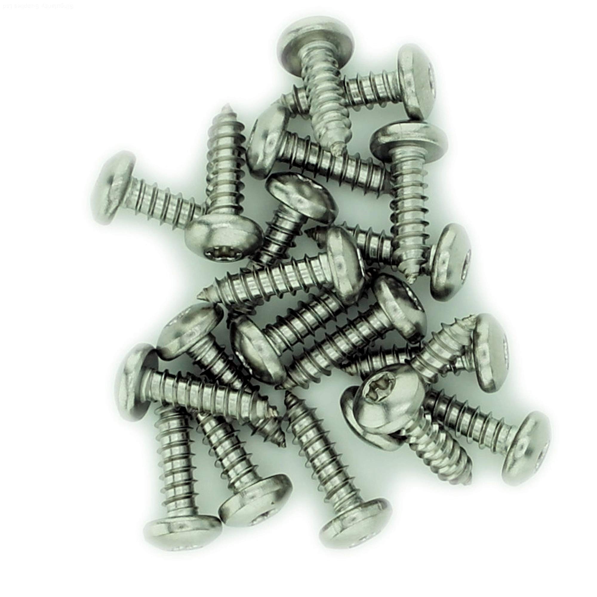 Singularity Supplies No.7 X 0.875 (3.9Mm X 22Mm) Tx Pan Self-Tapping Screw - Stainless Steel (A2) (Pack Of 20)
