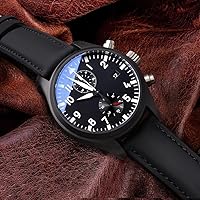 Vista 2 de Ritche - Correa de reloj de cuero de liberación rápida, 18, 19, 20, 21, 22, 23 y 24mm