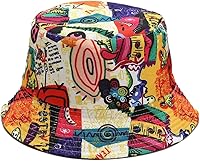 Quanhaigou Reversible Printed Bucket Hat Unisex Packable Sun Hat for Men Women Summer Beach Hiking Travel