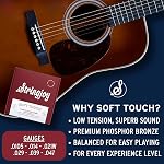 Stringjoy 10.5-47 Soft Touch Naturals – Premium Light Phosphor Bronze Acoustic Guitar Strings - Extra Comfort and Exceptional Tone, Acoustic 6 String Set