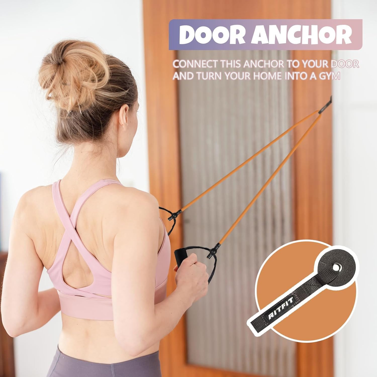RitFit Banda de Ejercicio de Resistencia Individual con Asas cómodas-Ideal para Terapia física,Agua Entrenamiento de Fuerza,