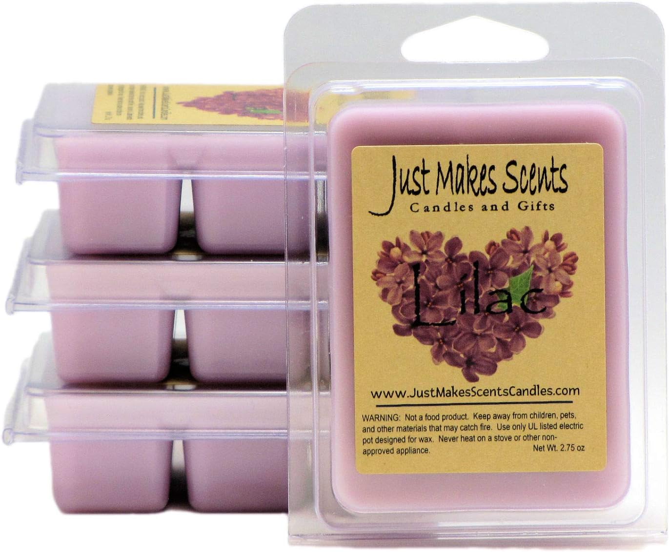 4 Pack - Lilac Scented Wax Melts by Just Makes Scents