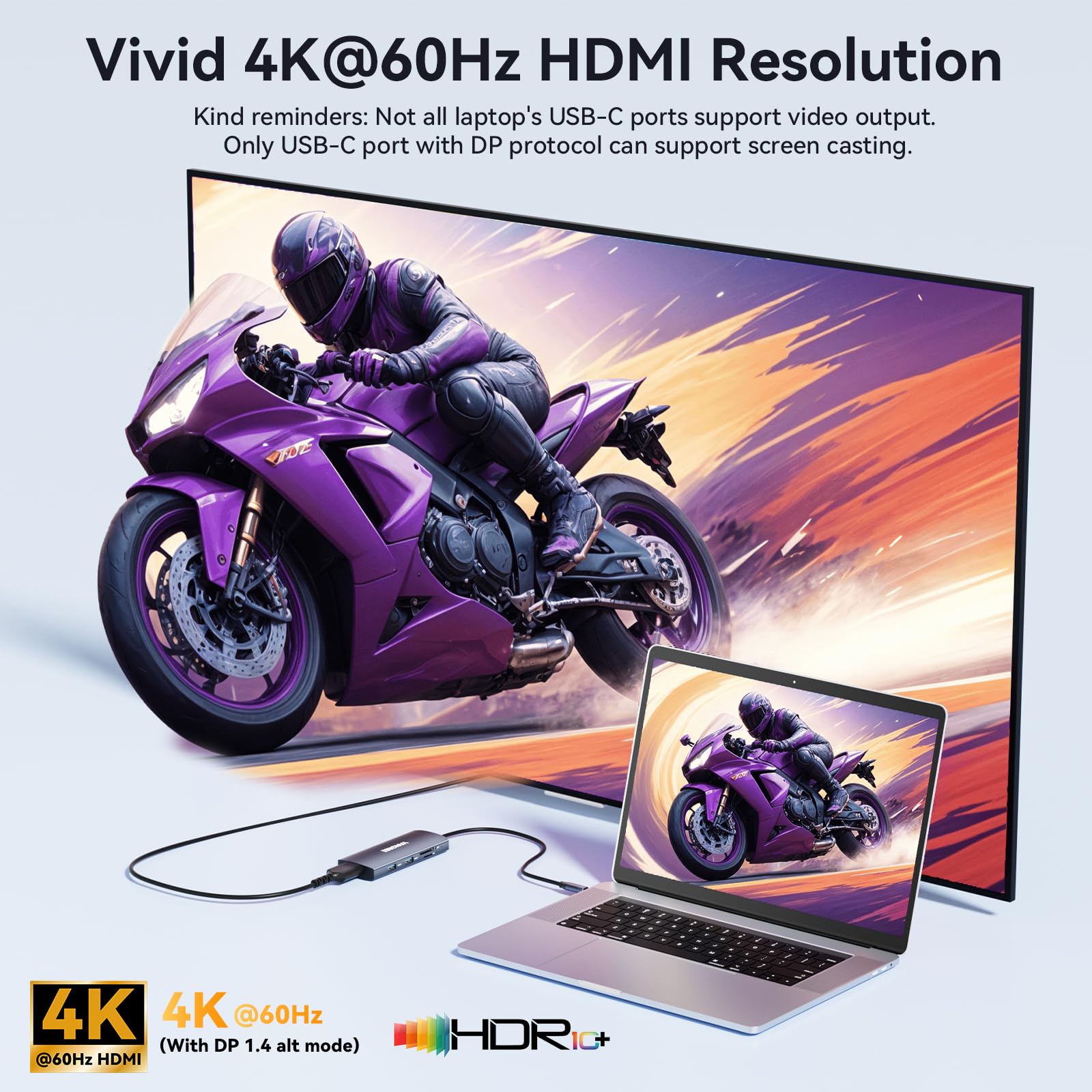VANGREE 9w1 USB C Hub 10Gbps, 4K@60Hz USB-C Display, 100W PD | 3x USB-C & 2x USB-A 3.2, 4K@60Hz HDMI, SD/TF, SST & MST, do MacBook, iPad, Dell, Surface, Samsung DEX