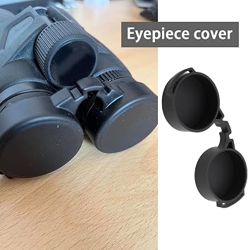 2Pcs 41-42mm Rubber Eyepiece Cover Binocular Rain Guard Protection Cover Ocular Lens Cover Lens Accessories Compatible with 8x42 10x42 12x42 Binoculars Black