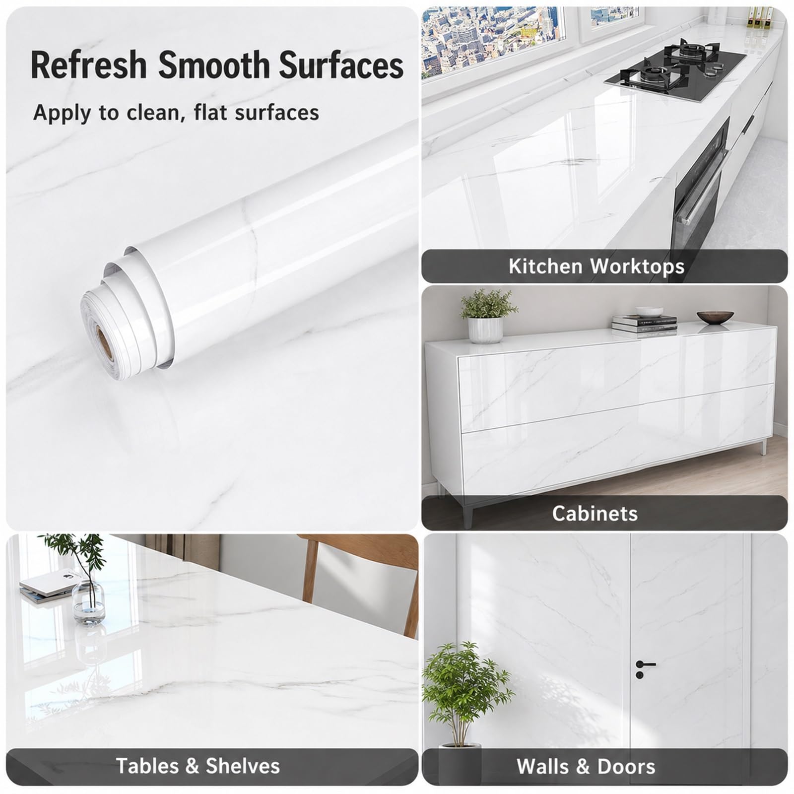 Papel De Pared Decorativo Marmol,Film Adhesivo Decorativo De FáCil Limpieza Marmol,Impermeable,Resistente Al Aceite,para Mesas,Encimeras,Muebles Y Superficies Lisas