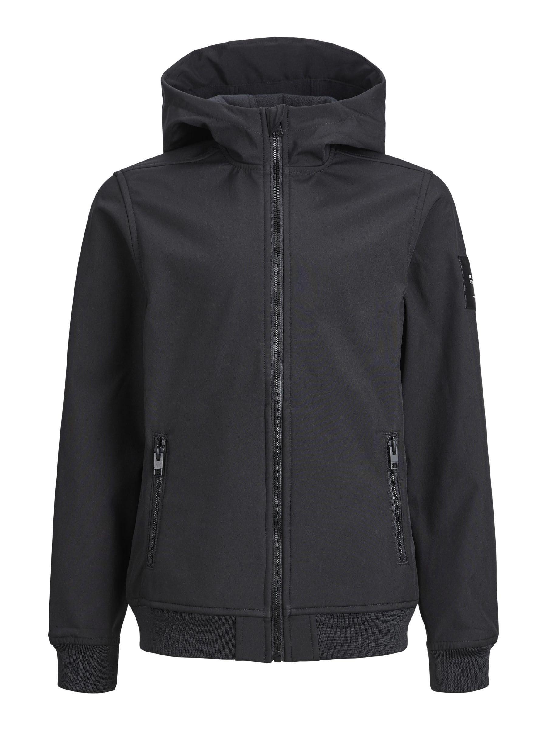 Jack & Jones Junior Boy's Jjebasic Sn Jnr Softshell Hood Jacket, Black, 10 Years