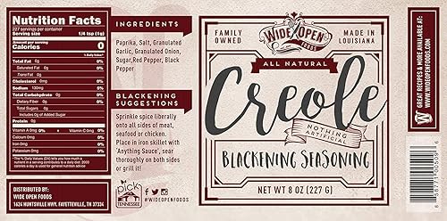 Miniatura 8 de Wide Open Foods Condimento ennegrecedor criollo, mezcla saborizante, totalmente natural, sin ingredientes artificiales, ideal para una variedad de