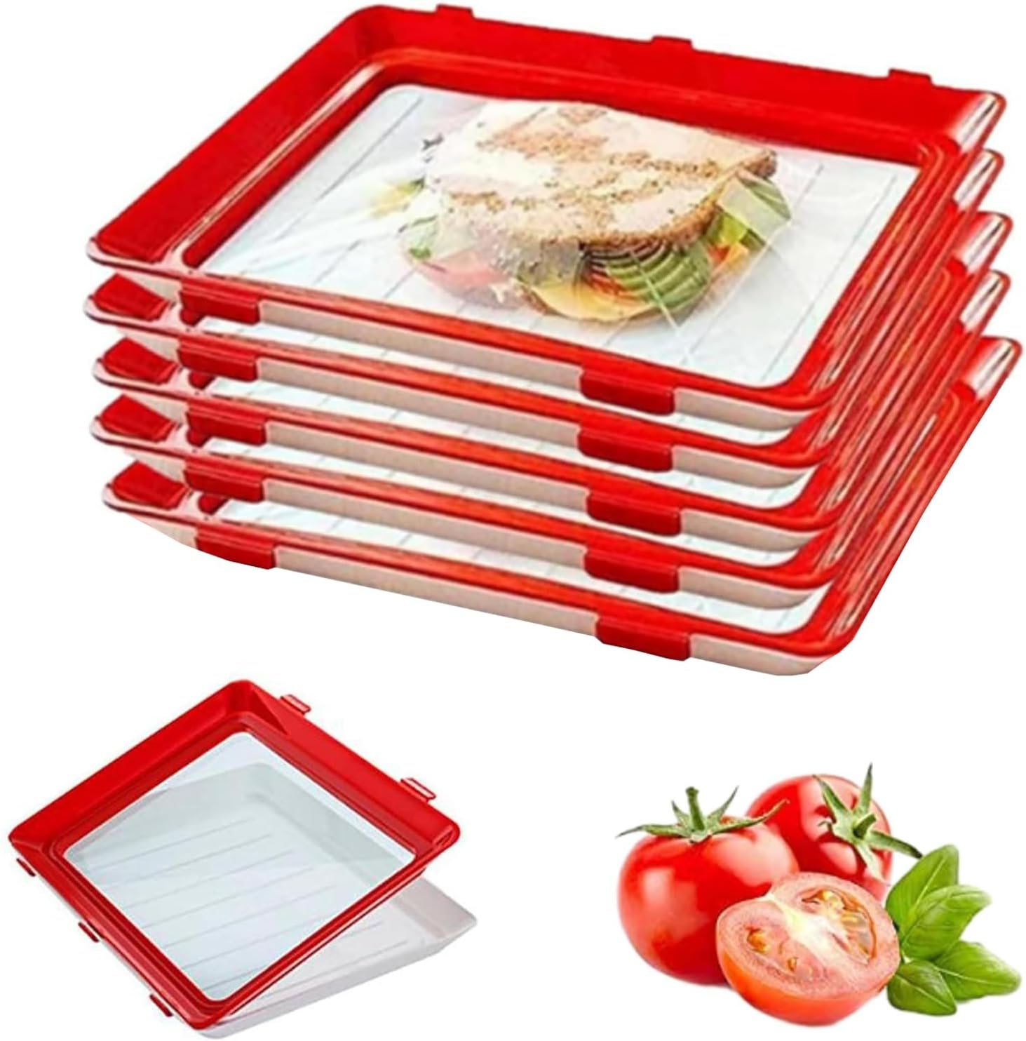 Lunch-Fleischbehälter Für Den Kühlschrank, 3-lagiger Behälter