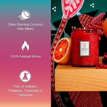 Voluspa Goji Tarocco Orange, Small Candle Jar, 5.5 oz, 50 Hour Burn Time, Coconut Wax for Clean Burning, Handcrafted in the USA