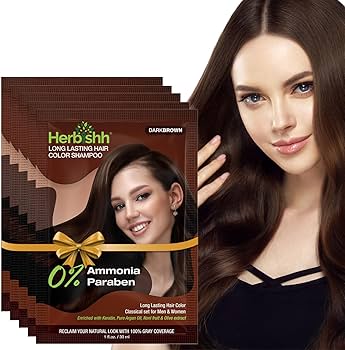Amazon.com : Herbishh Travel Pack Hair Dye Color Shampoo in Sachet