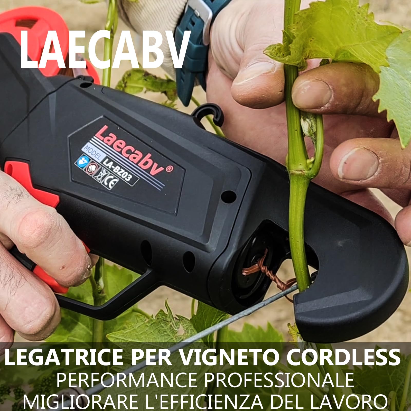 Bobine Legatrice Piante Laecabv - 6 Rotoli Da 90m, Per Vigneto E Orto, Materiale PE Con Anima Ferro - Foto 4