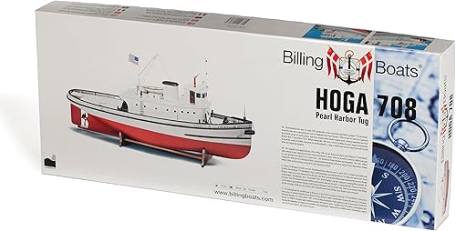 Miniatura 2 de Billings Boats 0708 - Hoga Pearl Harbor Remolcador a escala 1:50 - Kit de barco modelo de madera para adultos - Requiere montaje