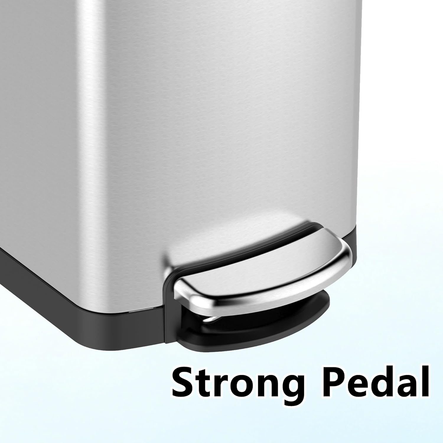 Garvee Slim Kitchen Trash Can 8 Gal, Skinny Stainless Steel Garbage Can with Removable Inner Bucket & Soft Close Lid, Narrow Trash Bin for Bathroom Living Room Office, Silver