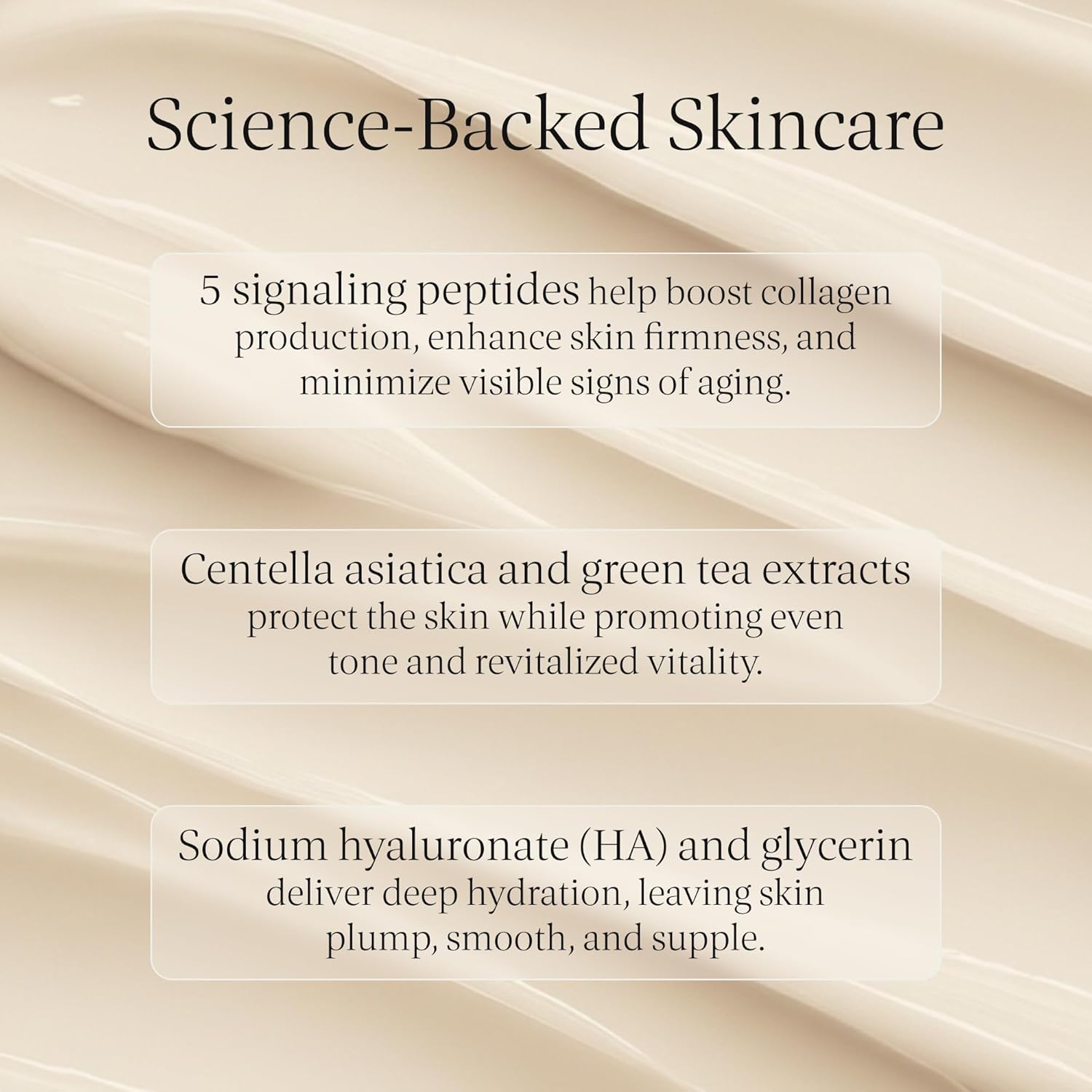 Advanced Multi-Peptide Moisturizer | Firming Face Cream with Hyaluronic Acid & Peptides | Smooths Fine Lines | Vegan & Paraben-Free | 3.4 oz - Image 3