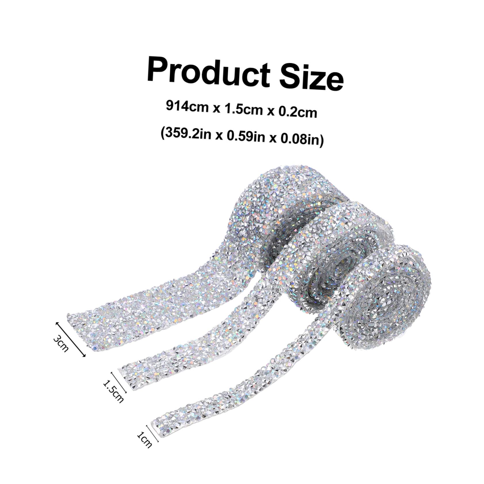 SEWACC 9rollen Strassband Für Bastelprojekte Selbstklebendes Diamantband Ab-farbe Für Hochzeiten Deko Und Accessoires