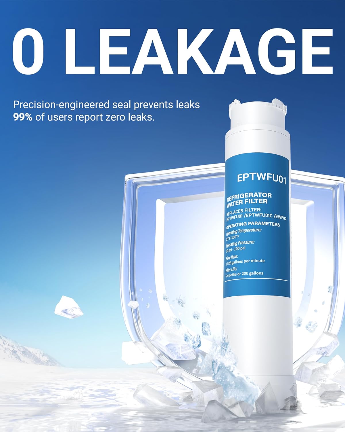 EPTWFU01 Water Replacement, Replacement for Frigidaire EPTWFU01, EWF02, Pure Source Ultra II, 2 Pack