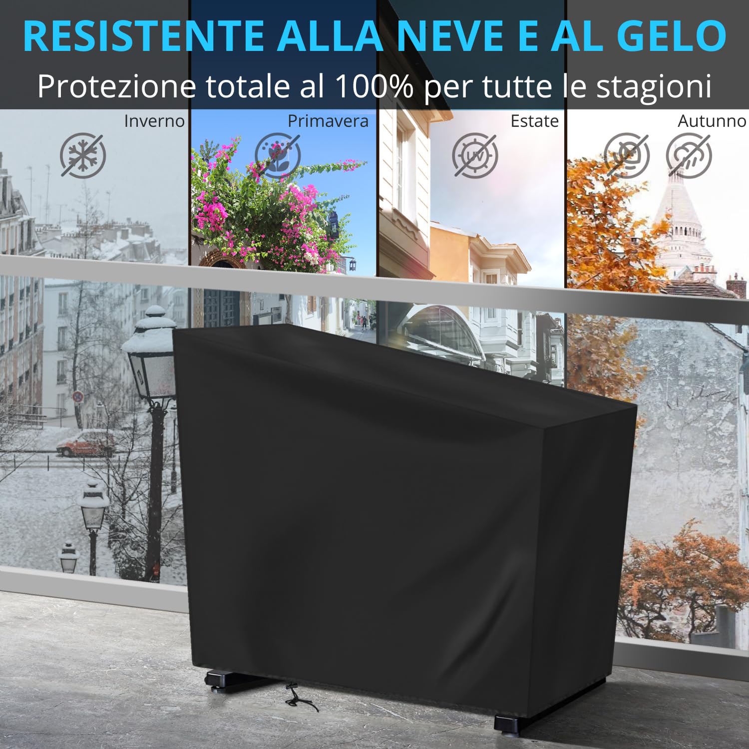 Copri Cyclette da Casa Bici Bike Impermeabile ✮Garanzia A Vita✮ Telo Copri Bicicletta da Esterno/interno Impermeabile Custodia per Cyclette Protezione 100%Ottimale (Estate/Inverno/Autunno/Primavera)