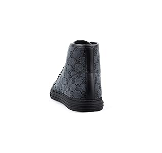 Buy Gucci Men's Original GG Canvas High-top Sneakers, Piombo/Nero  (Grey/Black) (12) at Amazon.in